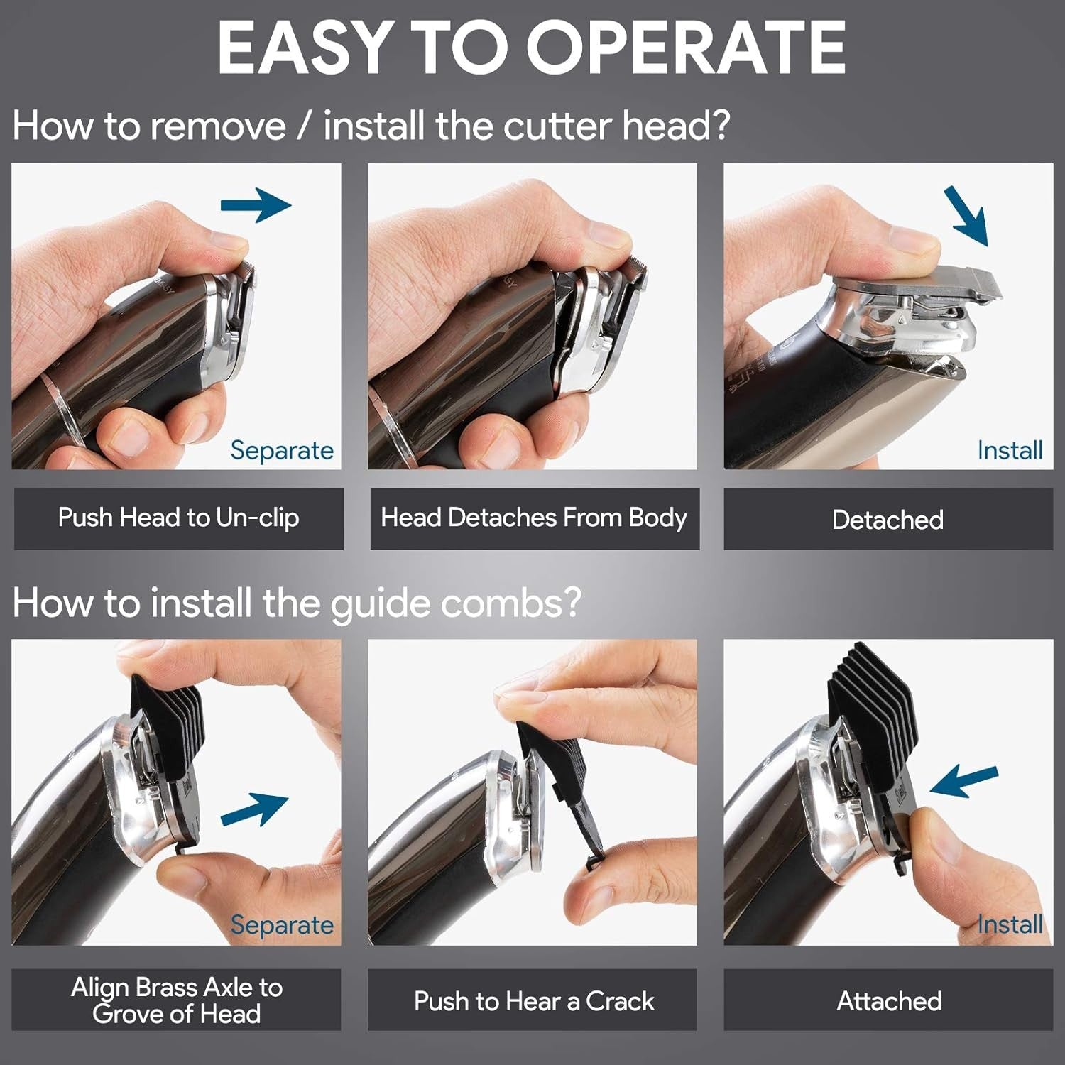 Professional Hair Clippers Cordless Beard Hair Trimmer Clippers Trimmer Set